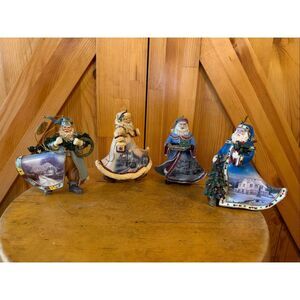 Ashton Drake Thomas Kinkade Old World Santa Clause Lot of 4 (7227) Read
